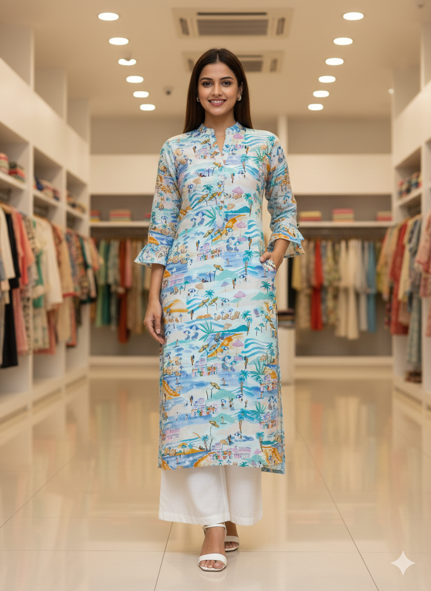 RAYON FABRIC GOA PRINT ❤️